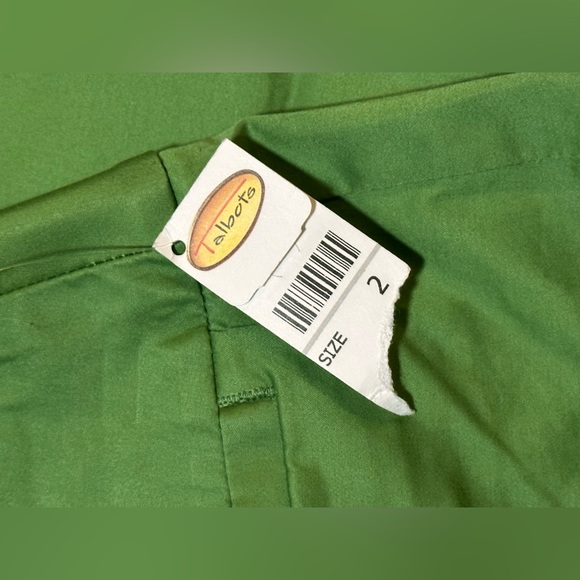 NWT Talbots - green stretch perfect cropped pant size 2 - Picture 5 of 6